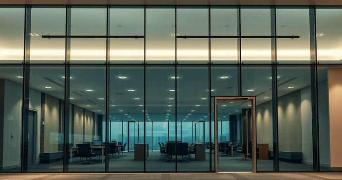 Divisória de vidro piso teto transforma ambientes com elegância e funcionalidade