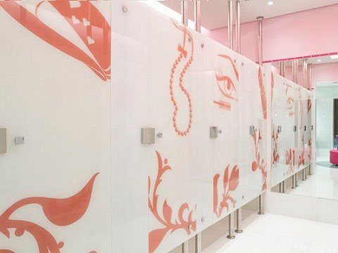 Divisória de vidro serigrafado